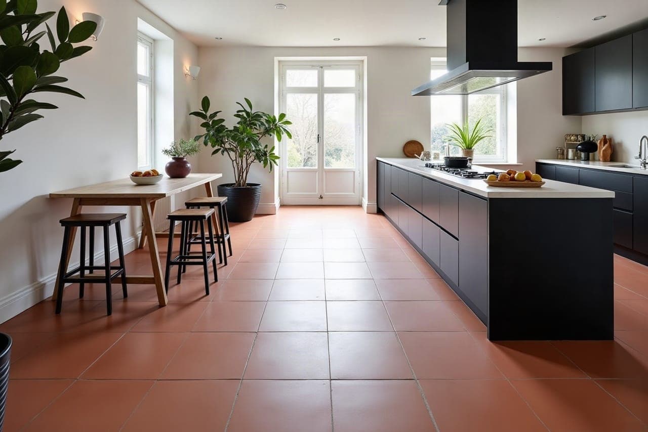 Sol remis à niveau avant la pose d'un carrelage
