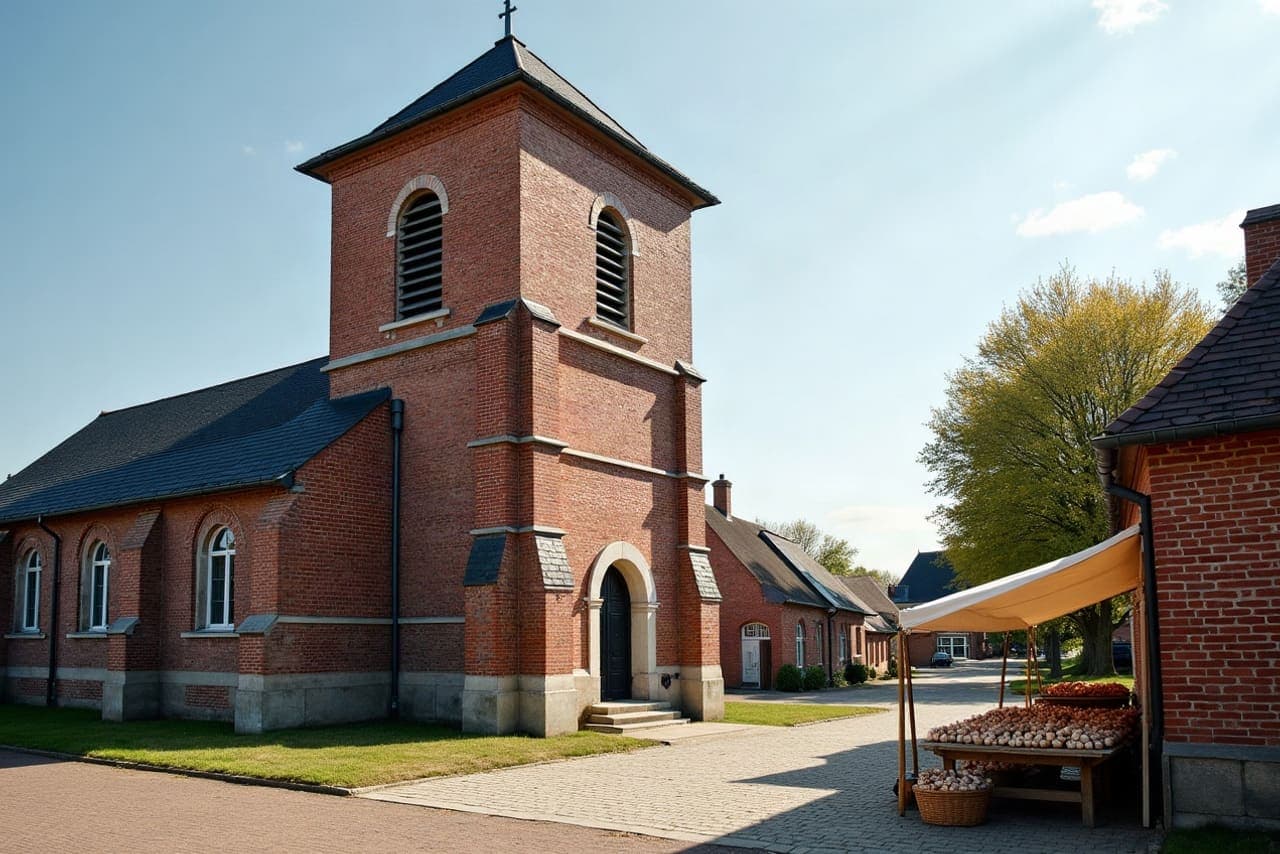 Église romane Saint-Nicolas d'Arleux, reconstruite en 1920