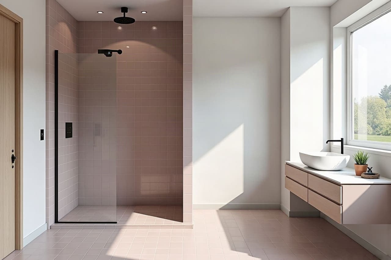 Rénovation d'une salle d'eau carrelée dans une maison ancienne à Cantin