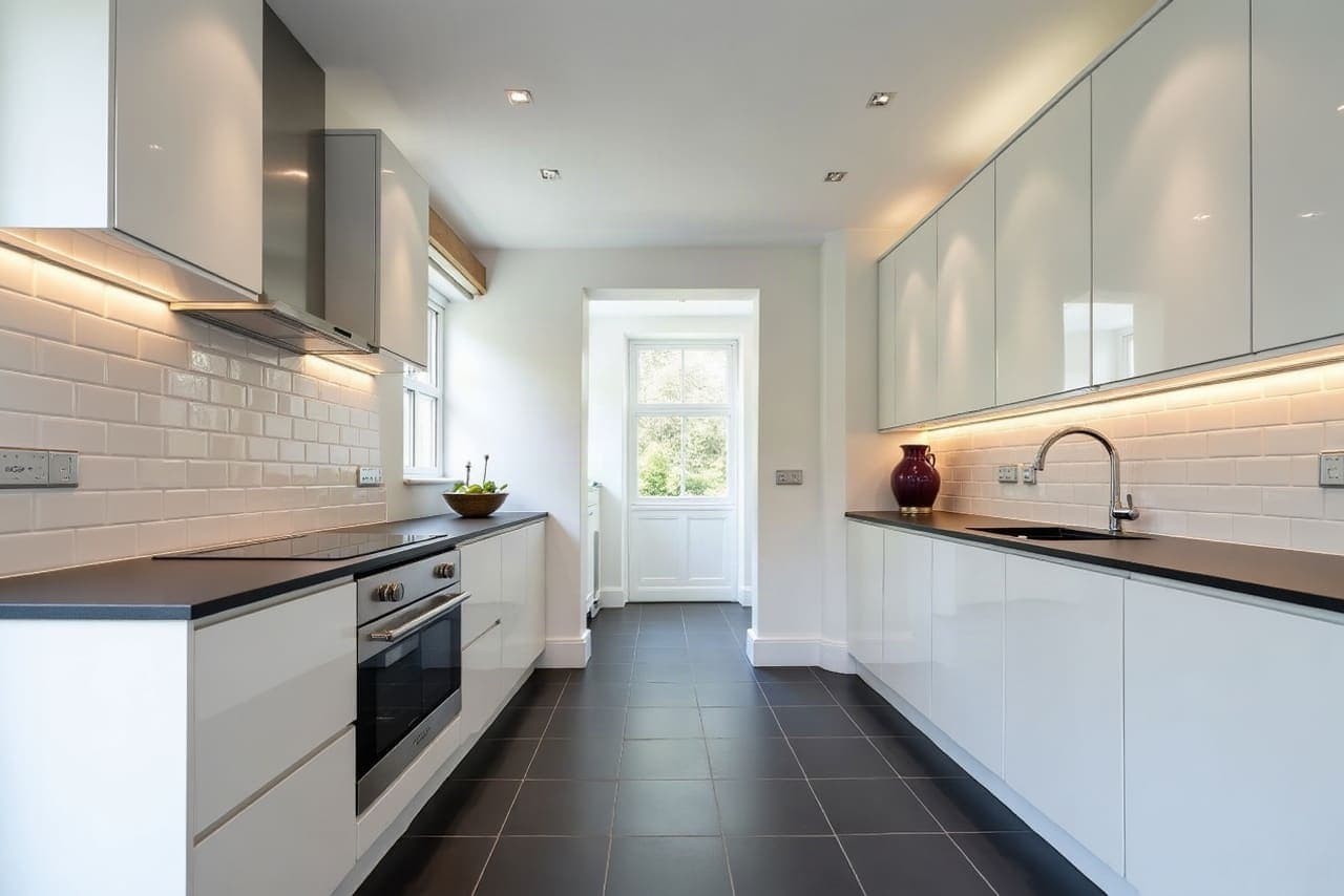 Rénovation d'un carrelage de cuisine dans une maison de Féchain