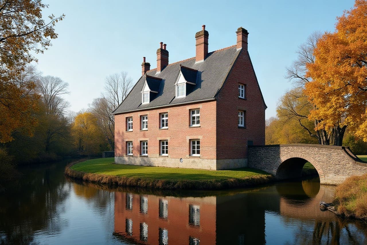 Château de Ribeaucourt à Raimbeaucourt, bâti sur une double motte féodale